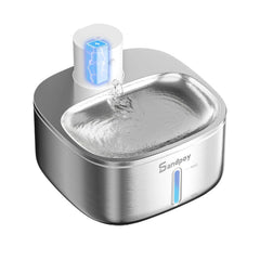 Cordless Stainless 304 Steel Cat Water Fountain – 5000mAh Rechargeable, 3.2L, Ultra-Quiet, 5-Stage Filtration Sandpoy W7