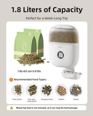 Automatic Hanging Rabbit Feeder – LED Control, Programmable Timer, Dual Power, Transparent Food Storage Sandpoy F15L