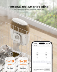 Smart Rabbit Feeder with 1080P Camera – WiFi Control, APP Scheduling, Night Vision, Stainless Bowl, 62oz Capacity Sandpoy F15C
