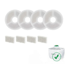 Sandpoy 4 Pack Replacement Filters & 4 Pack Pre-Filter Sponges Set for Sandpoy FW1 Water Dispenser
