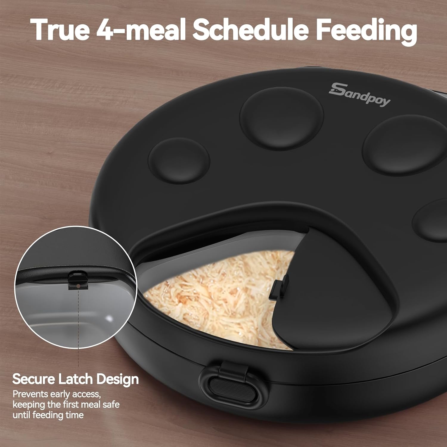 Automatic Cat Feeder for Wet Food – Programmable Timed Pet Feeder with 4 Ice Packs & Fresh Food Container | Cordless, Battery Operated, 4 Meals/Day | for Cats & Kittens