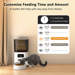 Automatic Cat Feeder with Camera Cat Food Dispenser for Remote Feeding Smart Pet Feeder for Cats and Dogs with App Control