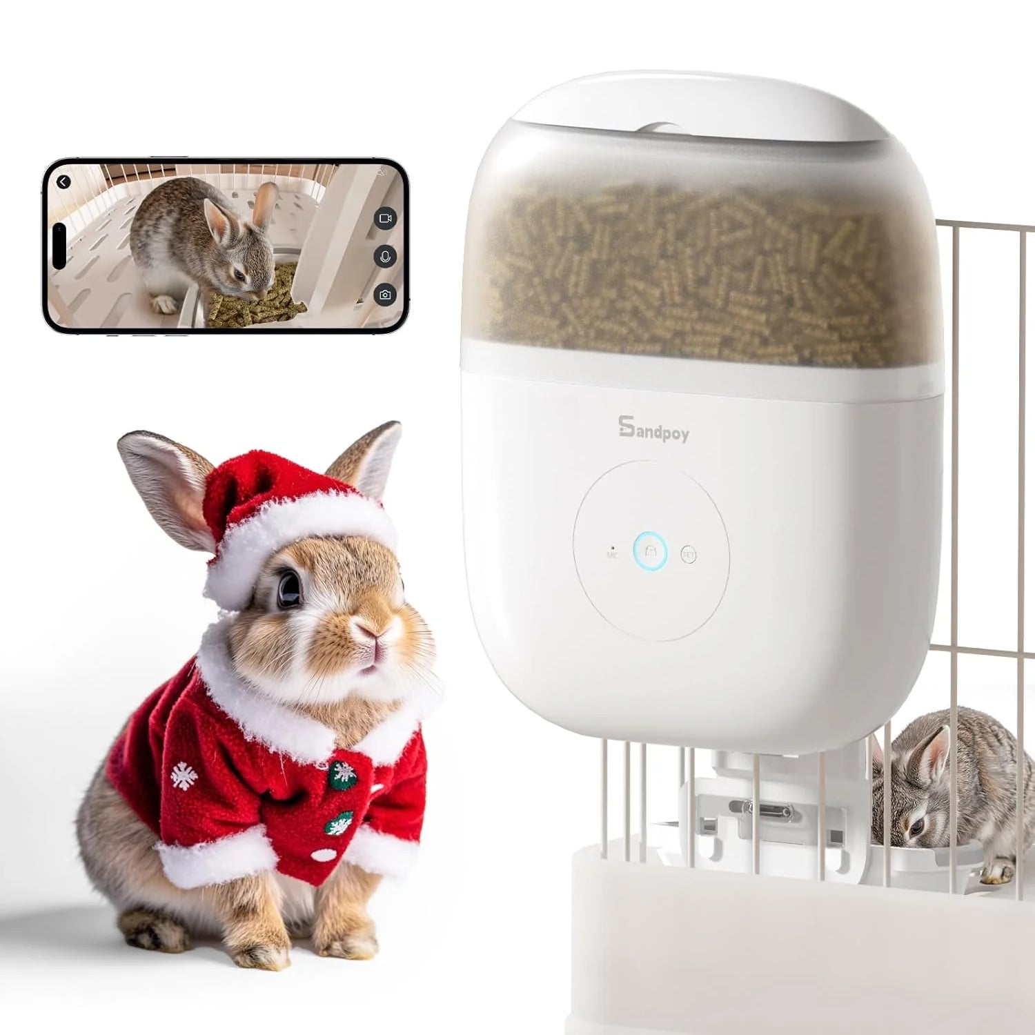 Smart Rabbit Feeder with 1080P Camera – WiFi Control, APP Scheduling ...