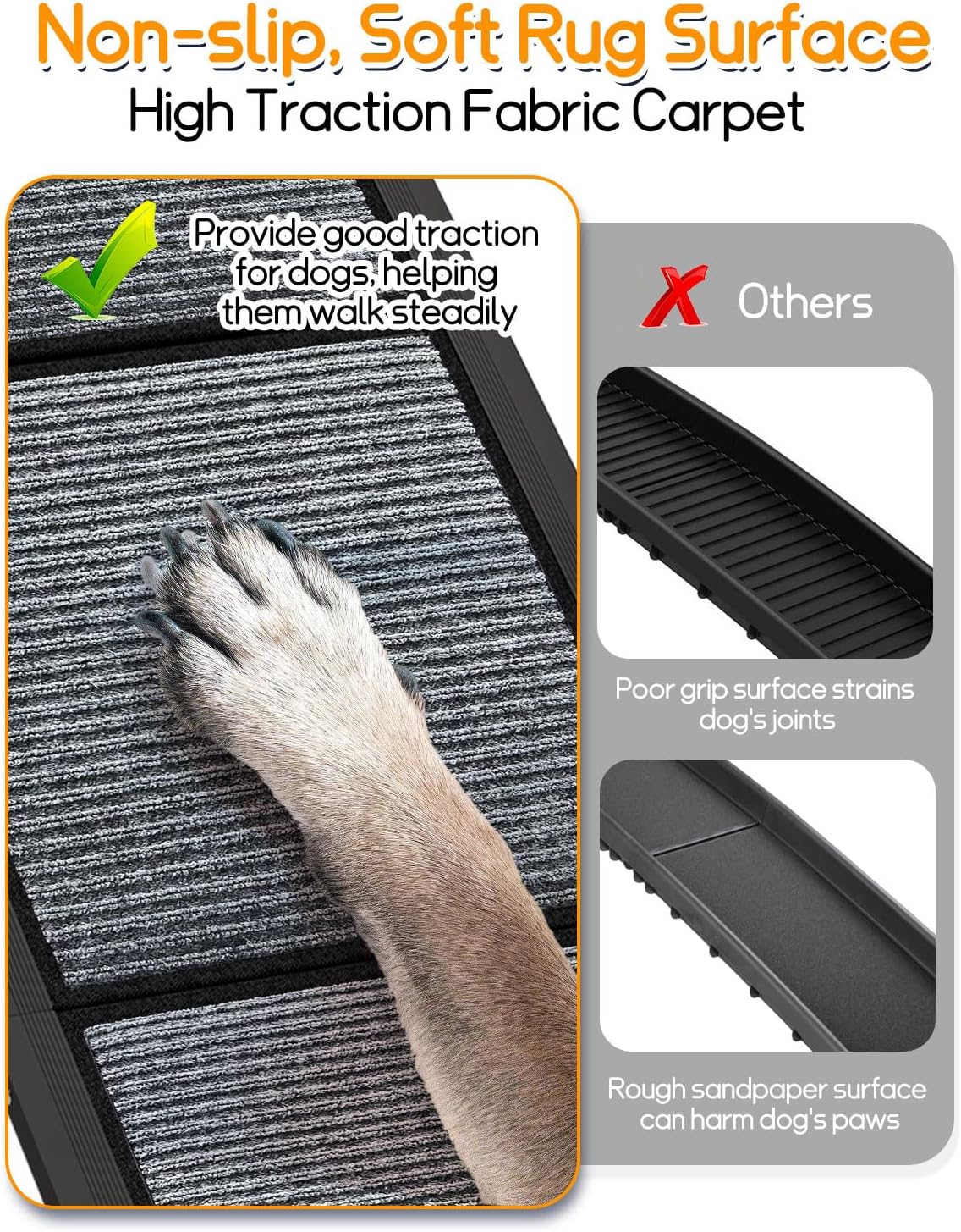 Extra Wide Dog Ramp Folding Dog Ramps for Large Dogs Outdoor Portable ...