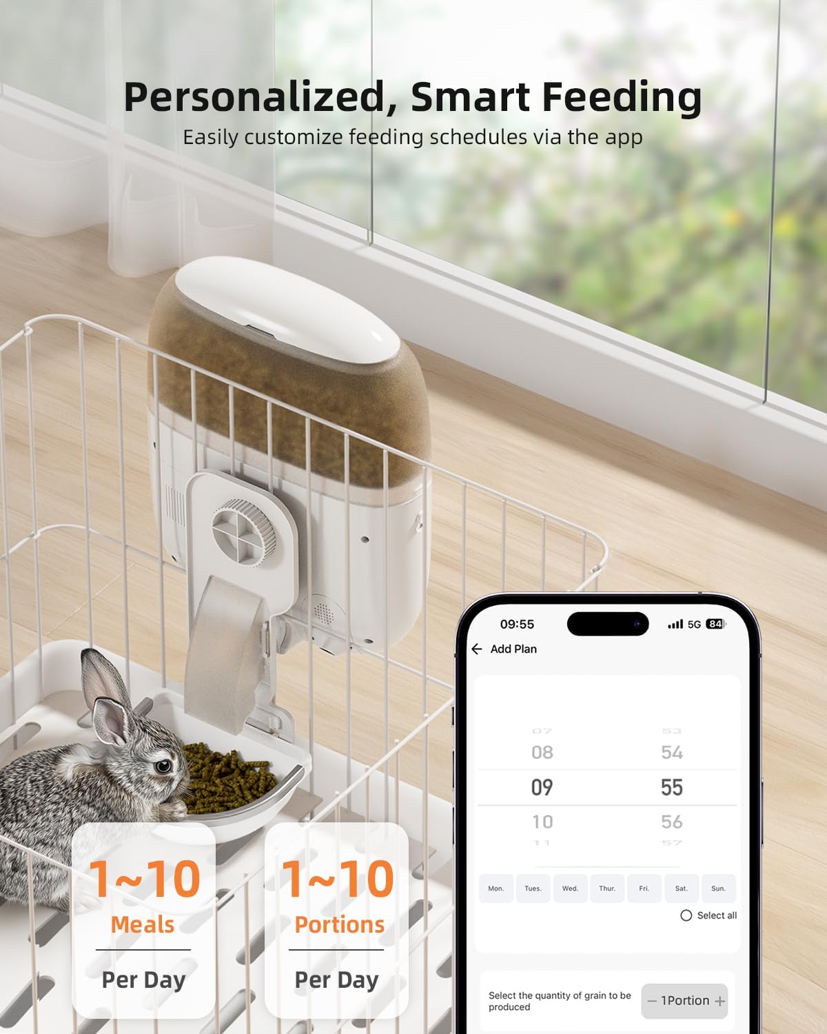 How Rabbit Fidder Work Smart Rabbit Feeder with 1080P Camera – WiFi Control, APP Scheduling ...
