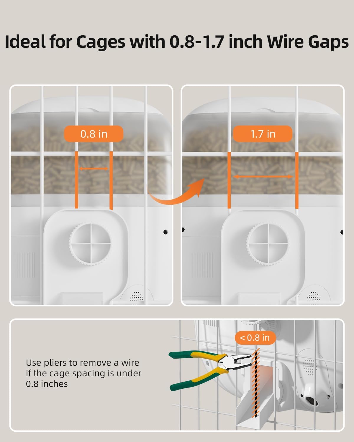 Smart Rabbit Feeder with 1080P Camera – WiFi Control, APP Scheduling, Night Vision, Stainless Bowl, 62oz Capacity Sandpoy F15C